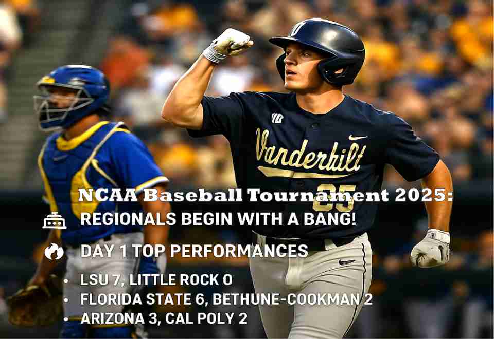 ncaa baseball,tournament,highlights,cores,surprises