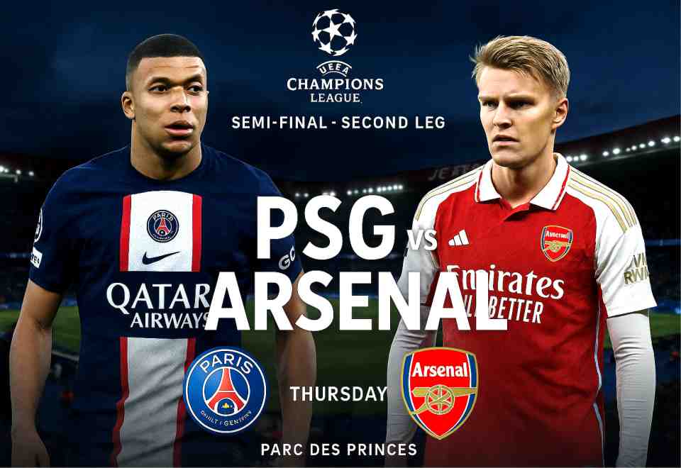 PSG vs Arsenal, Champions League Semi-Final Decider