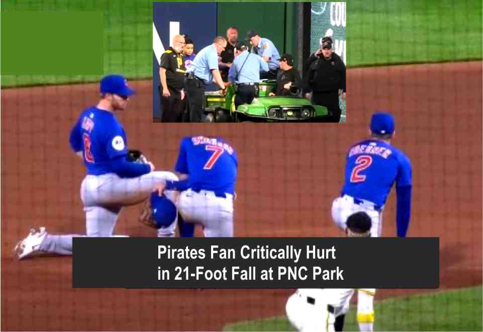 pirates fan,fall,critically,hurt,foot