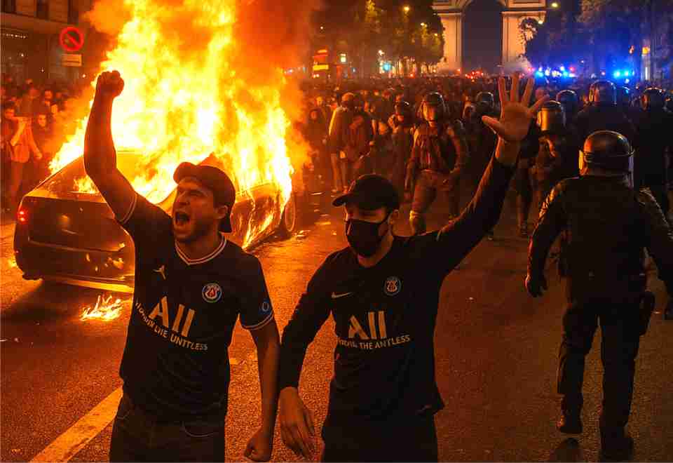 psg,historic,champions league,victor,paris,chaotic