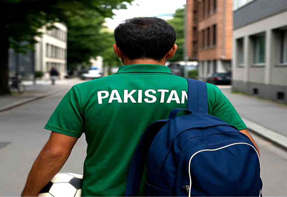 pakistani footballer,disappears,norway