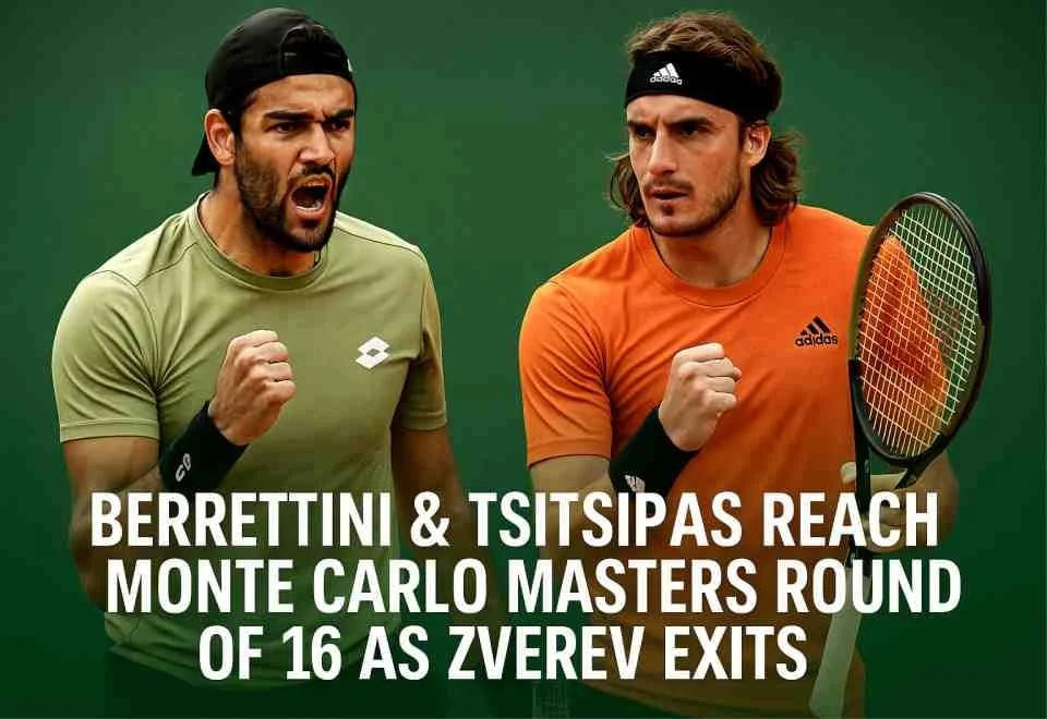 Berrettini & Tsitsipas Reach Monte Carlo Masters Round of 16 as Zverev Exits